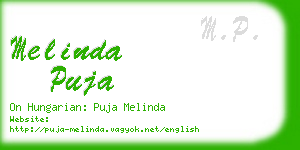 melinda puja business card